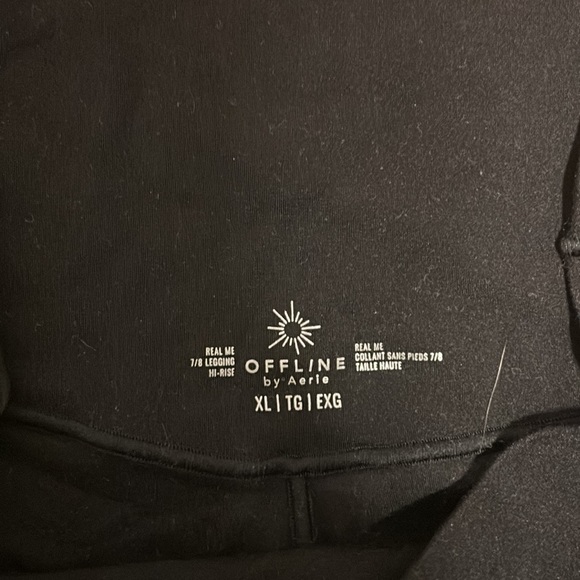 Aerie Black Crossover Leggings Size XL - Picture 3 of 3